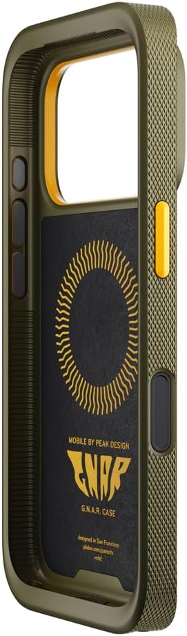 Peak Design Mobile Gnar Phone Case for iPhone 17 Pro, Kelp | 4.5 M Drop Protection | Slim Profile | SlimLink Connects to Mobile Mounts and Charging Accessories