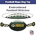 NFL GREEN BAY PACKERS Football Dog Toy, Tough Nylon Quality Materials with Strong Pull Ropes & inner SQUEAKER in NFL Team Color