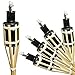 Produktbild iapyx 16 Stück Gartenfackeln Natur/beige Bambusfackeln Bambus Fackel Öllampen Gartenfackel Partyleuchte 42cm
