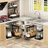 ARSTPEOE Under Sink Organizer - 2 Packs Multi-Purpose Pull-Out Storage Organizers, Slide out Pull out Metal Cabinet Organizer Shelf, Storage for Kitchen Bathroom, Black