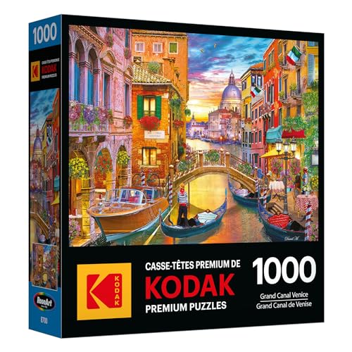 Rompecabezas de 1000 piezas RoseArt Kodak Premium Gran Canal de Venecia | Tamaño final 48,9 x 67,7 cm, piezas totalmente entrelazadas, incluye póster de regalo, fabricado en EE.UU. miniatura 1