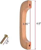 Vista 3 de Cosmos 6 tiradores de madera para cajones de gabinete con tornillos