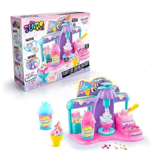 So Slime DIY Fluffy Ice Cream Factory, Create Slime Ice Cream, 3 Slime Styles, Fun Decorations + Accessories, Safe Glue-Free Slime, Ages 6+