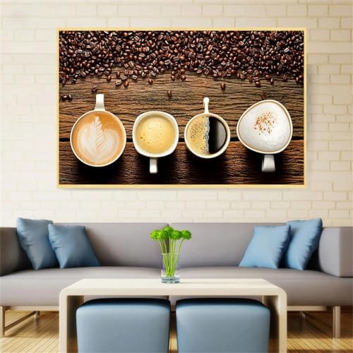 Peinture d'art mural grain de café pour embellir un mur vide de cuisine ou salon