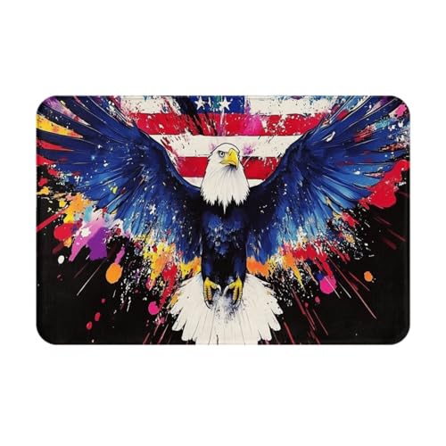 Amtsflagge Und Geier Fussmatte rutschfest Duschvorleger Saugfähig Schmutzfangmatte Für Wohnzimmer Flur Badezimmer 40X60Cm