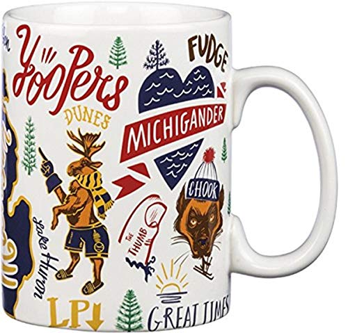 Primitives by Kathy 33553 Stoneware Coffee Mug Michigan