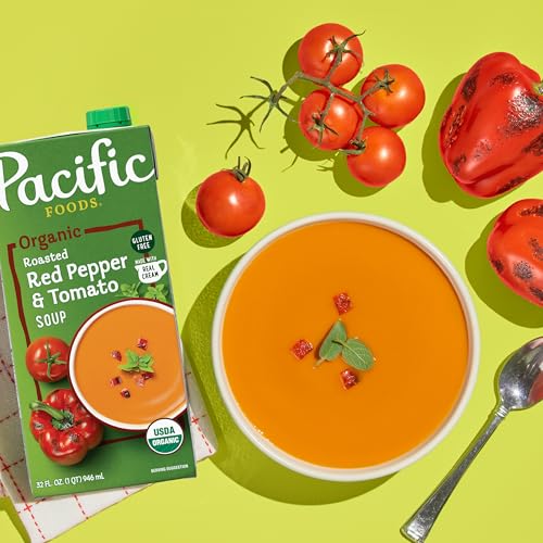 Image of Pacific Natural, Organic Creamy Roasted Pepper & Tomato Soup, 32 Fl Oz