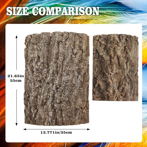 Image of 2 Pack 22 x 14 Inch 100% Natural Cork Perch, Bird Cork Seat Boards, Birdcage Bark Decor Accessories Toy for Birds Parakeets Budgie Parrot Cockatiel Hamster Guinea Pig Rat