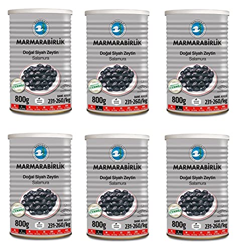 Marmarabirlik Mega - natürlich fermentierte schwarze Premium Oliven ohne Konservierungsstoffe (Abtropfgewicht 800g) Cover