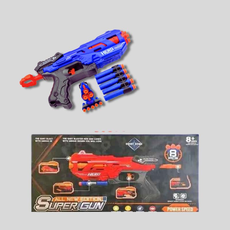 Kidoyz Blaze Storm Hot Fire Soft Bullet Gun Toy with 10 Safe Soft Foam Bullets, Fun Target Shooting Battle Fight Game for Kids Boys (Blaze Storm- Hot Fire)(SPVL_15) 3