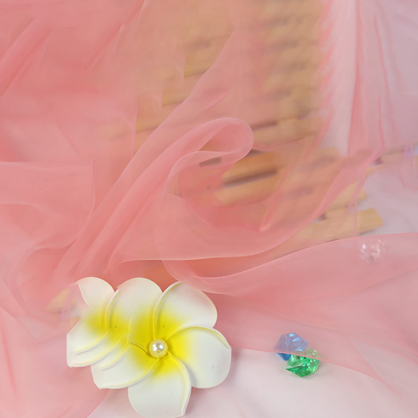Organza Stoff Tüll Stoff 150 cm Breit Transparente Rolle Sheer Stoff Eleganter Dekorativer Stoff für Hochzeitsstuhl Tischdekoration Party DIY Craft(Size:1.5 * 15m,Color:Blutzahn)