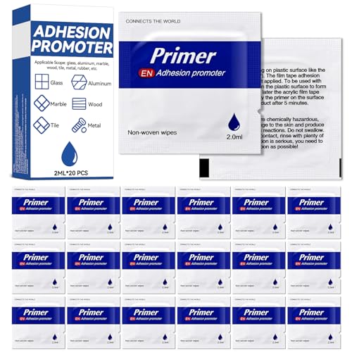 20 Pcs Adhesion Promoter, High-Performance Adhesion Promoter For Plastic, Trim &Amp; Automotive Tape, Adhesive Primer Enhancing The Adhesion Of Double-Sided Mounting And Molding Tapes (Zhunianji-001)