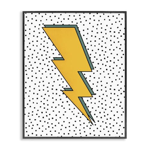 Thunderbolt Comic Book Polka Dot, 16 x 20 Inch Framed Giclée Print