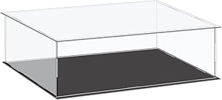 MECCANIXITY Acrylic Display Case Plastic Box Cube Storage Box Clear Small Assemble Dustproof Showcase 14.1x8.2x4.1 Inch for Collectibles Items