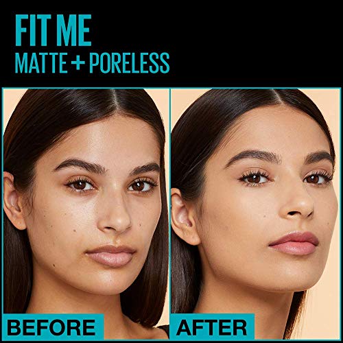 Maybelline Fit Me Matte + Poreless Liquid Oil-Free Foundation Makeup, Toffee, 1 Fl; Oz #TOP4