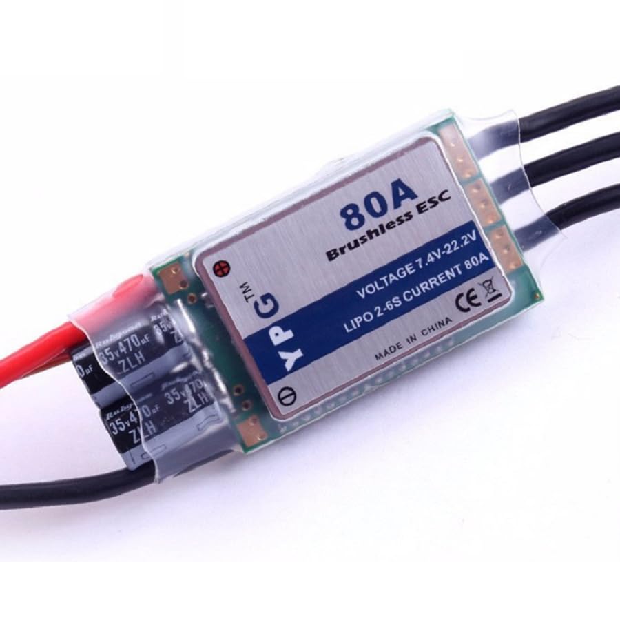 YPG 80A ESC 2~6S 5.5V/6A BEC Bürstenloser Geschwindigkeitsregler für RC Hubschrauber