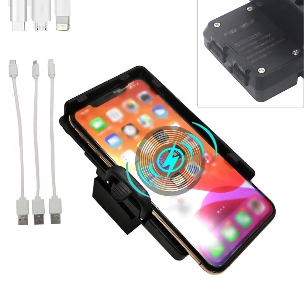 Support GPS Moto Support de Navigation Moto avec Charge USB pour BMW pour K1600GTL K1600B K1600GT R1200RT R1250RT(Wireless R1200rt)