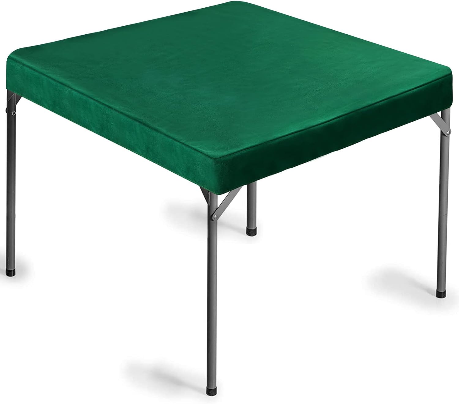 Frienda Game Table Cover Felt Game Tablecover Folding Tablecloth for Card for Playing Poker Cards Mahjong Puzzles Board Games, Table Not Included(Green,34 x 34 x 4 Inch)