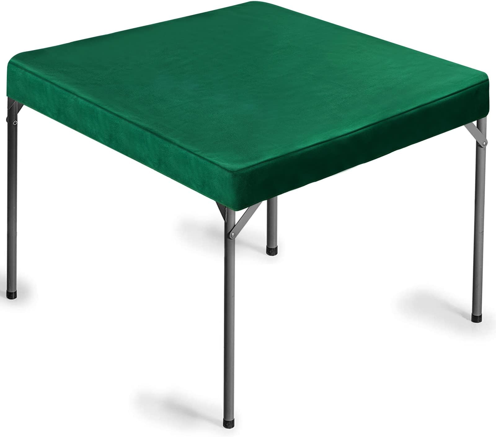 Green Square Felt Game Tablecover - Folding Tablecloth for Card Table, Poker, Mahjong, Dominoes, Jigsaw Puzzles & Board Games - 36 x 36 x 4 inches