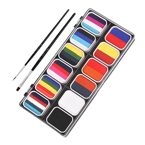DOITOOL Cosplay Face Painting Kit 12 Face Paint Set Water Activated Body Paint Makeup Kit for Boys and Girls and Adults for Party Sports Drama Role-playing