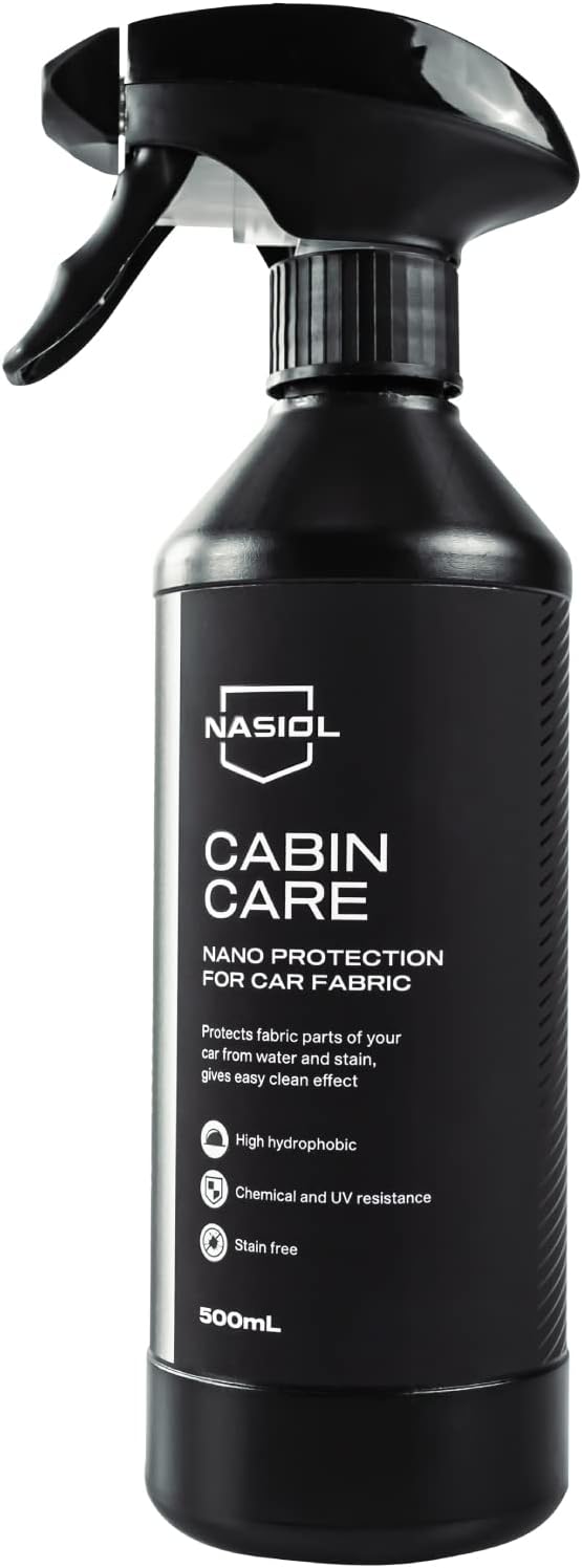 Nasiol Cabincare Nano Protection for Car Fabric, Upholstery Care, Water Repellent Fabric Protector for Car Interiors, Stain Repellent, Interior Care Products 17fl.oz. : Automotive
