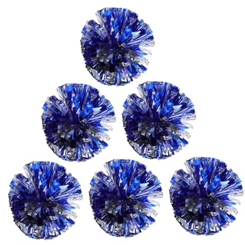 Balacoo 6Pcs Cheerleader Poms Reusable Cheer Props for Dance Parties Sports Events Lightweight Cheerleading Accessories