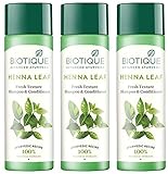 biotique Henna textura Champú y acondicionador con color – Bio hoja es de un pelo Cleanser multiuso que es suave pero eficaz en tu pelo