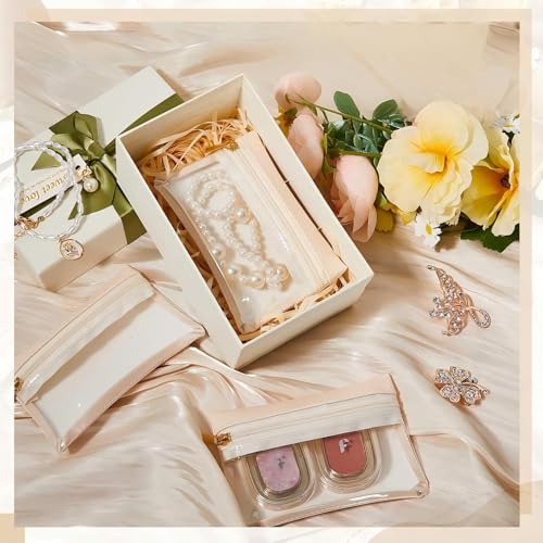Image of Sichumaria Travel Jewelry Pouches,4PCS Velvet Jewelry storage bags with Zipper Clear Travel Jewelry Bag for Rings Earrings Necklaces