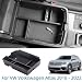 Vesul Armrest Center Console Tray Organizer Secondary Storage Box Divider Compatible with VW Volkswagen Atlas 2018 2019 2020