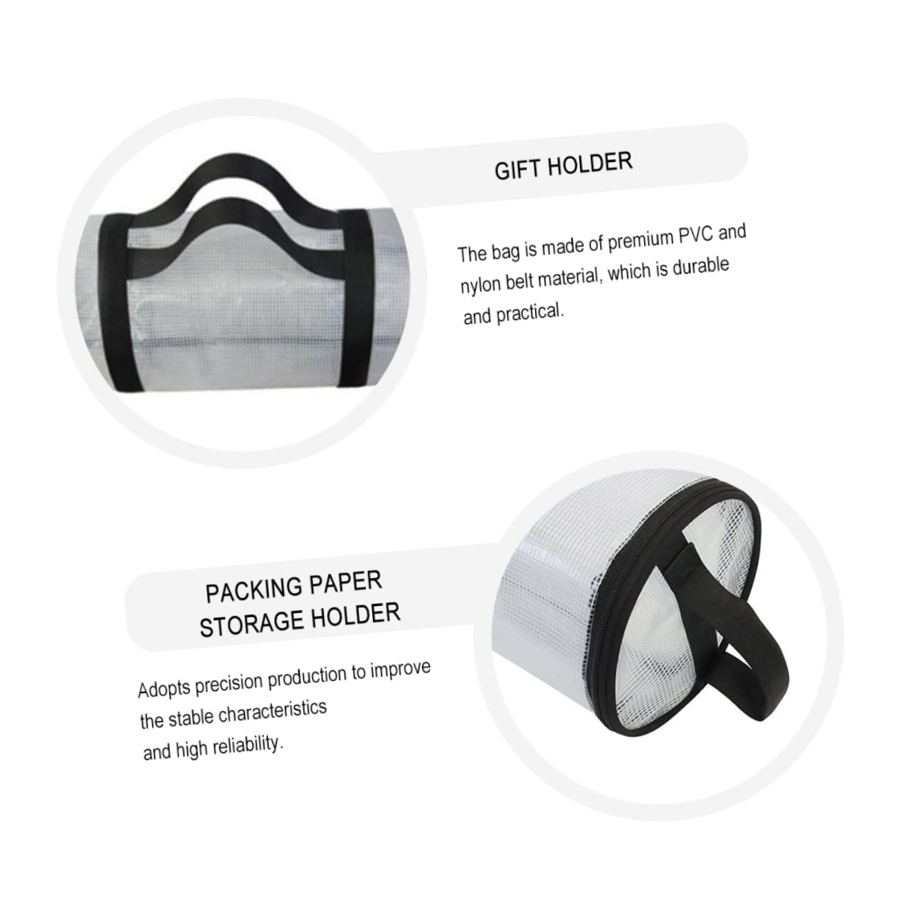 minkissy Holiday Present Storage Bag Christmas Decorations Storage Bag Pvc Nylon