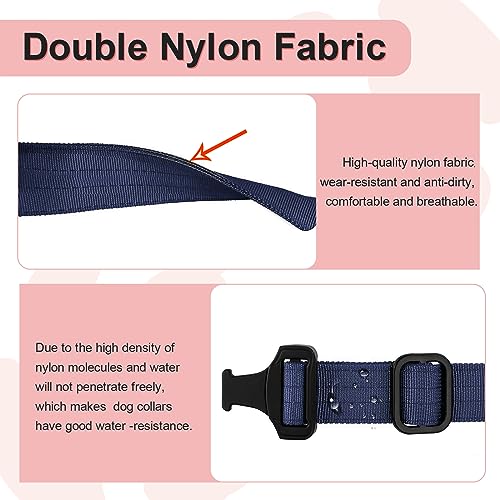 Collar para perro nylon ajustable con hebilla metálica S miniatura 3