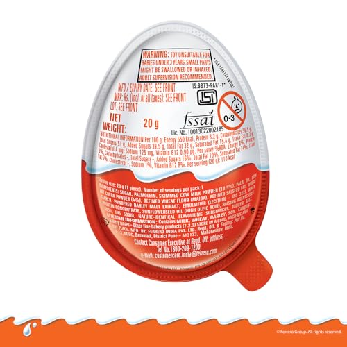 Image of Ferrero India Kinder Joy Pack Of 16 (Natoons),Cocoa,695 Gm