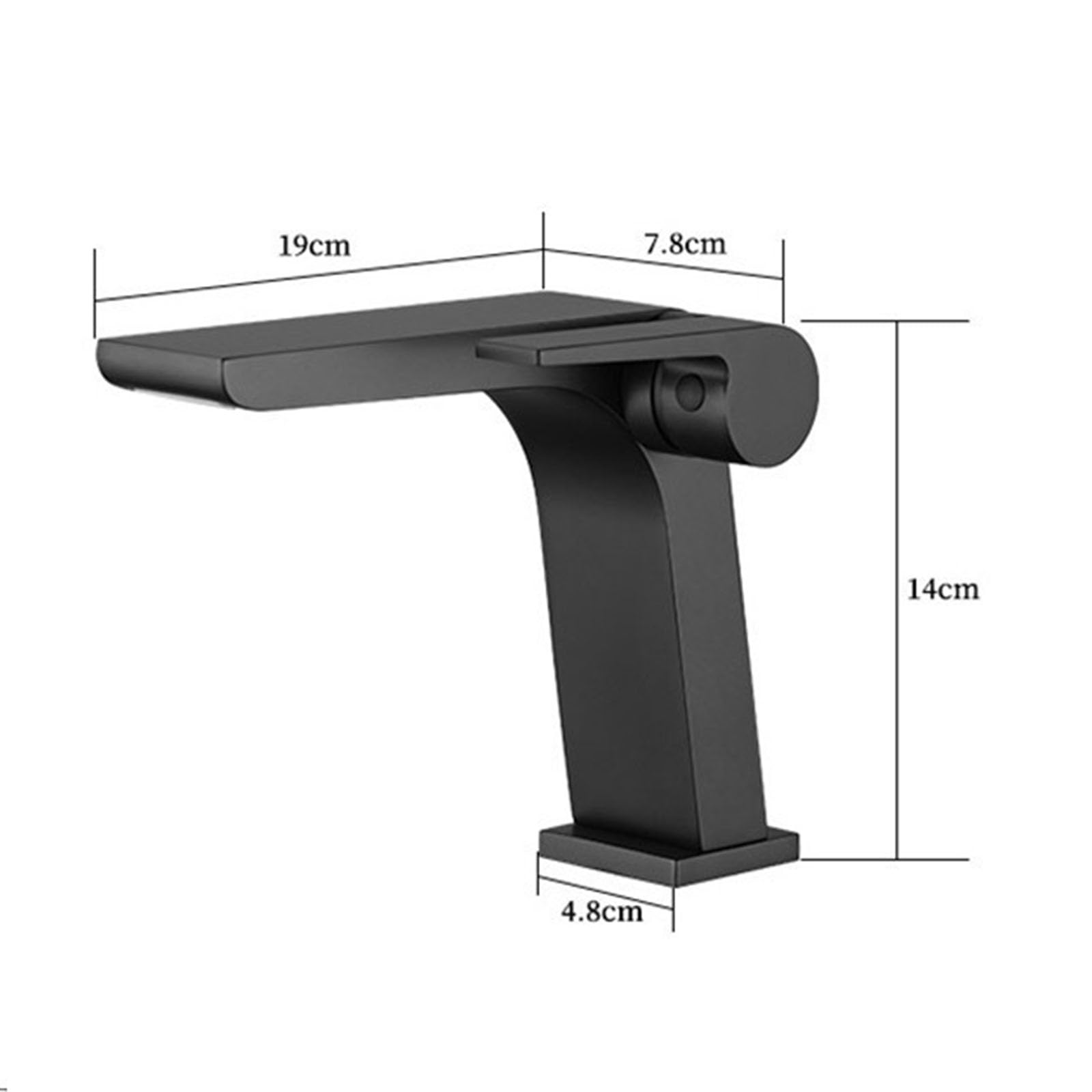 Grifo Baño Cascada Laton, Grifo de Baño Monomando agua Caliente y agua Fria Pistola Gris