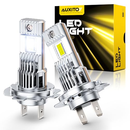Image of AUXITO H7 Bulb - 1000% Brightness Real 1:1 Halogen Mini Size, 6500K White Illumination for Automotive H7 Fog Lights, Plug N Play, Pack of 2