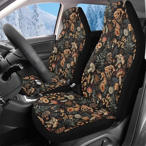 Housse de siège auto vintage champignons pour relooker l'intérieur de votre SUV ou camion