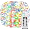 Lichtketting 30 m 300 led-snaren, led-lichtketting voor buiten en binnen, IP65 waterdicht, met USB-afstandsbediening, timer, 8 modi voor slaapkamer, feest, Kerstmis – meerkleurig