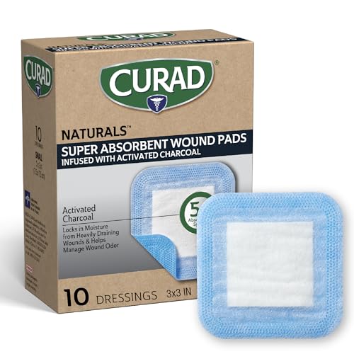 Compresses super absorbantes CURAD au charbon pour soigner les petits bobos de la famille