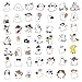 50Pcs Halloween Ghost Theme Vinyl Stickers, Cute Ghosts Decorative Stickers for Parties, Suitable for Children, Teens, and Adults, Ideal for Water Bottles, Laptops, and Cups (Ghost)