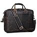 S-ZONE Herren 17-Inch Laptoptasche Aktenkoffer Vintage Echtes Leder Messenger Bag Umhängetasche Abeitstasche Notebooktasche