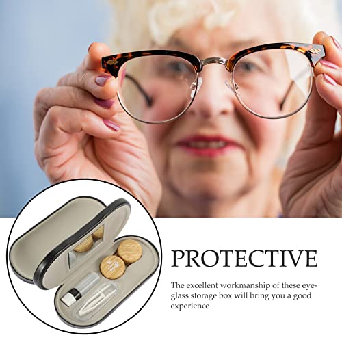 Lurrose 1 Conjunto Caso De Óculos De Dupla Finalidade 2 Em 1 Estojo De De Óculos Armazenamento De Óc