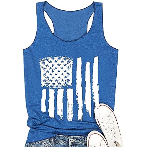 T&Twenties Patriotic Stars Striped Tank Top Cover