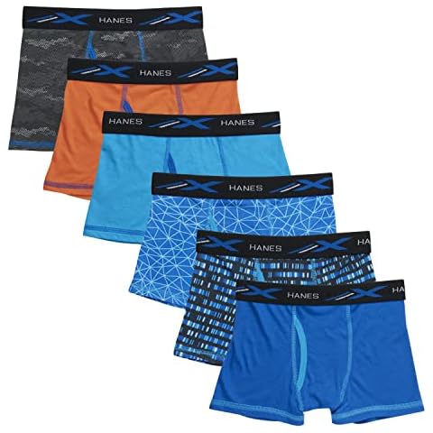 Hanes Boys' Boxer Briefs Pack, 6-Pack Cover