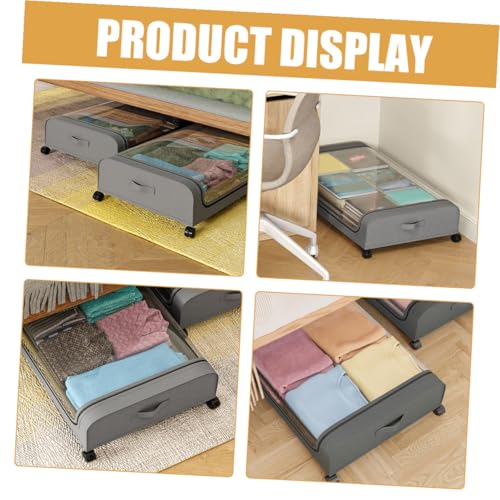 Contenedor bajo cama con ruedas ventana transparente y estructura resistente 5