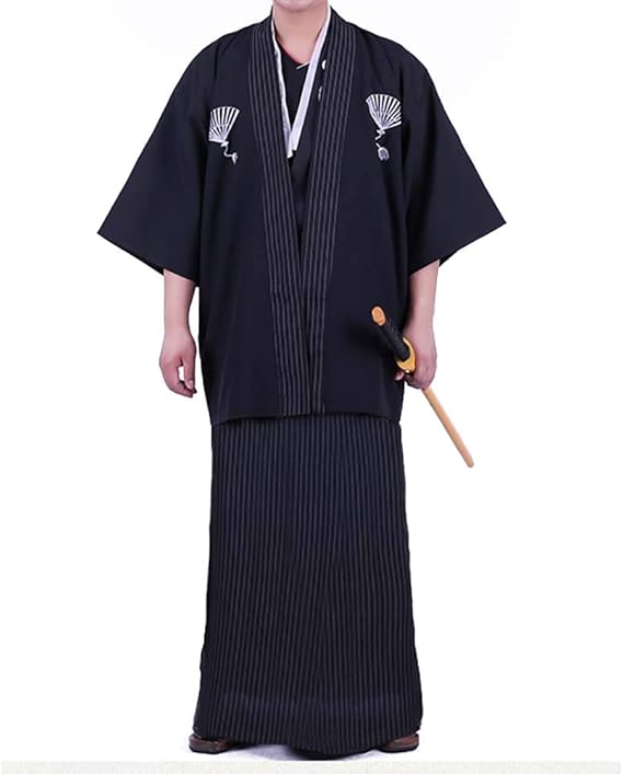 Amazon Co Jp サムライ 武士コスチューム コスプレ 侍剣士 メンズ 和服 仮装 坂本龍馬風衣装 ハカマ ス カート ンズ着物セット メンズ大人用フリーサイズ 黒 ホビー