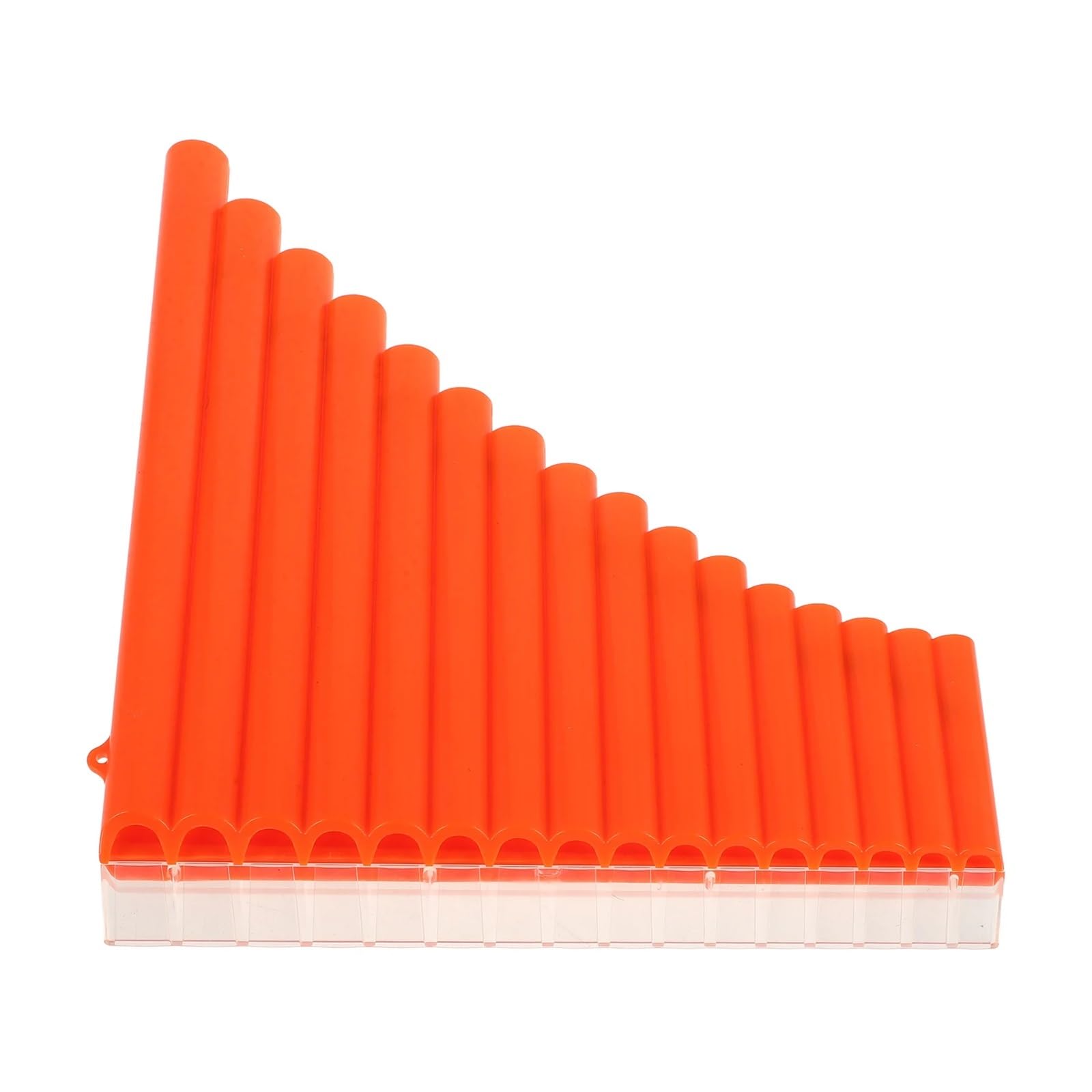 Mini flauto di Pan Flauto di Pan Strumento musicale a 16 tubi for principianti portatile for flauto a fiato Mini in plastica(Orange)