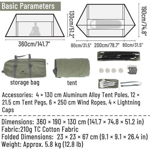 Carpa Naturehike Ares Hot para 1 persona, 4 estaciones miniatura 2