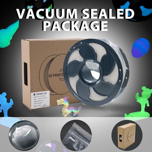 Image of Pop Rock Glow in Dark Rainbow PLA 1.75mm 1kg Luminous 3D Print Filament FDM | Glow in the dark Luminous Gradient Vibrant color Hide layer lines Low warping No tangle 1kg spool 2.2lbs for Bambu Flashforge
