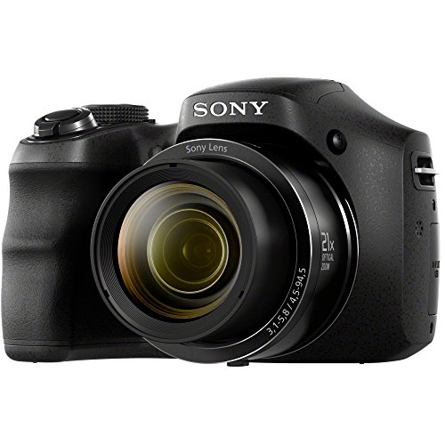 Image of Sony Cyber-Shot DSC-H100 /BC 16.1MP Point and Shoot Camera (Black) with 21x Optical Zoom, Camera Case