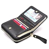 kinzd Accordion Wallet RFID Leather Card Wallet for Women Credit Card Holder
