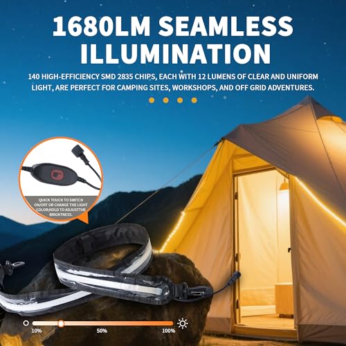 Tira de Luz LED de 4 pies 12V Dimmable para Camping y AUTO miniatura 2